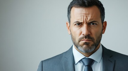 Intense Businessman Expression