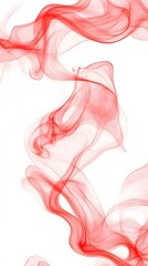Fototapeta premium Red Smoke on White Background, Abstract Image, Texture, Pattern, Wallpaper, Cover and Screen of Smartphone, Cell Phone, Computer, Laptop, 9:16 and 16:9 Format