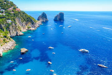  Via Krupp road in Capri island coastline, Tyrrhenian sea, Italy