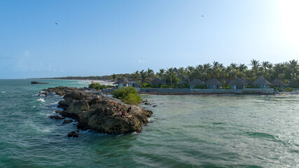 Playa punta piedra en Tulum México
