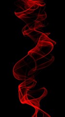 Obraz premium Red Smoke on Black Background, Abstract Image, Texture, Pattern, Wallpaper, Cover and Screen of Smartphone, Cell Phone, Computer, Laptop, 9:16 and 16:9 Format