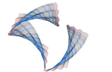 wellenförmige verdrehte Linien offene Form M Farbverlauf abstrakt
