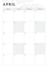 January to December Monthly Planner