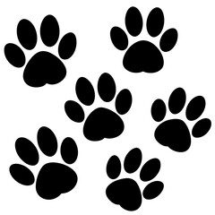 Various Animal Paw Print Vector Designs