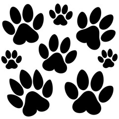Various Animal Paw Print Vector Designs