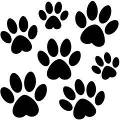 Various Animal Paw Print Vector Designs