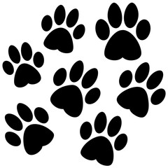 Various Animal Paw Print Vector Designs