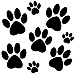 Various Animal Paw Print Vector Designs