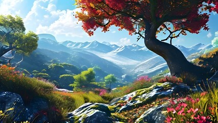 A Peaceful Environment with A Beautiful Forest Scenario