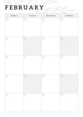 January to December Monthly Planner