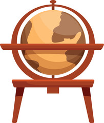 Classic geographical globe showing continents and oceans, perfect for illustrating concepts related to geography, travel, and education