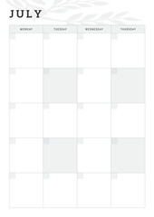 January to December Monthly Planner