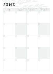 January to December Monthly Planner