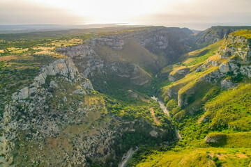 Fototapeta premium Cassibile River in Cavagrande del Cassibile natural reserve, Sicily, Italy