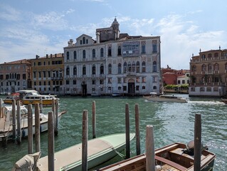 Gondola piers, Venice, Italy on 19-06-2023