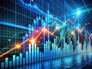 Zenith of Growth: Flourishing stock charts soar towards the heavens, symbolizing limitless potential.