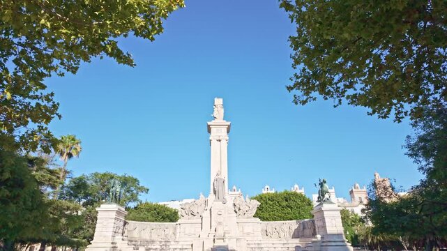 Monument to the Constitution of 1812 in Cadiz, also known as Monument to the Cortes of Cadiz. Andalusia, Spain