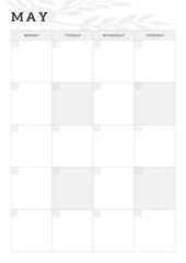 January to December Monthly Planner