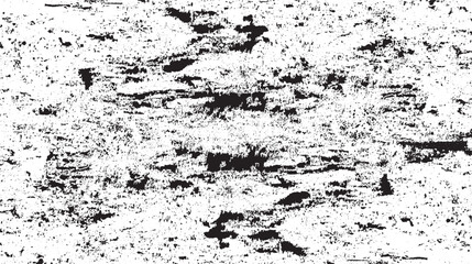 Monochrome texture composed of irregular graphic elements. Distressed uneven grunge background. Abstract vector illustration. Overlay for interesting effect and depth. Isolated on white background.