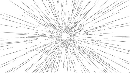 Circular starburst explosion texture. Distressed uneven grunge background. Abstract vector illustration. Overlay to create interesting effect and depth. Isolated on white background.