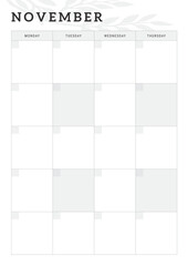 January to December Monthly Planner