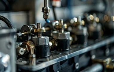 Hydraulic Pressure Mounting - Industrial Process Visual with Clean 8:5 Ratio Design