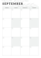 January to December Monthly Planner