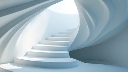 Futuristic Modern Art Elevator Staircase