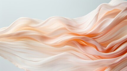 Obraz premium Organic lines illustration with flowing fabric, capturing natural movement and texture