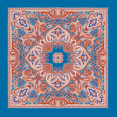Women's handkerchief style. Line graph.Bandanna shawl fabric print, silk neck scarf,