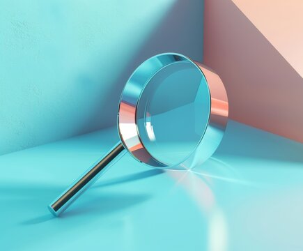 Linkedinand instagram feed analized by a magnifying glass, 3d render, geometrial forms --ar 6:5 Job ID: 9a3f4a6d-8a34-4b2d-a292-568a7b7af926