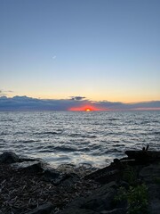 sunset over the ocean