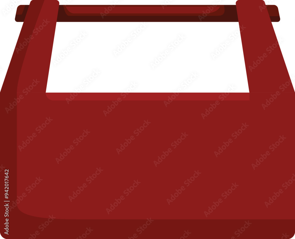 Poster empty wooden crate with an open top, ideal for holding and storing various items