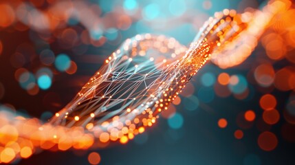 Fototapeta premium High-impact network graph illustration, visually appealing data, sleek and modern graphic, intricate and detailed design, cutting-edge infographic style