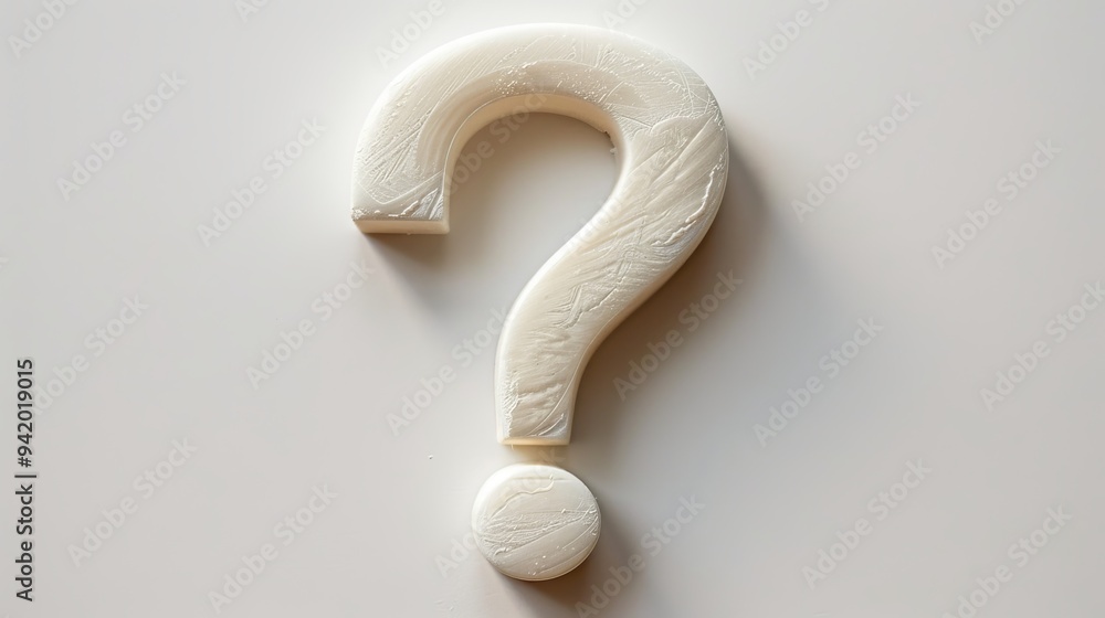 Aufkleber minimalist question mark on a white background, featuring a clean and simple design, perfect for inq