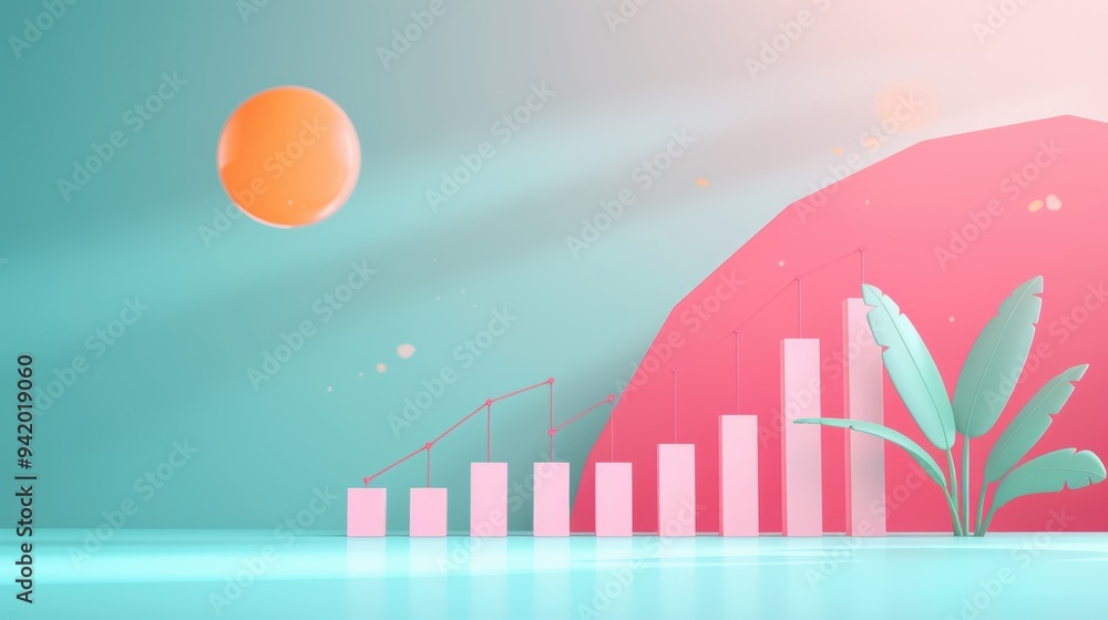 Poster visualize financial trends with custom illustrations that enhance your reports' visual appeal.