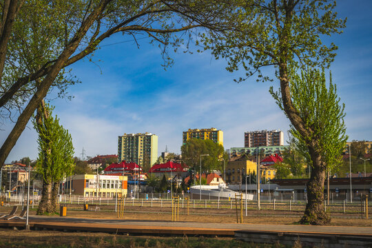 Miasto wczesną wiosną