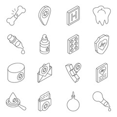 Set of Medical and Healthcare Linear Icons

