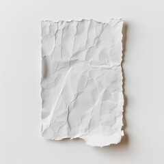 blank white paper, crumple paper, white background