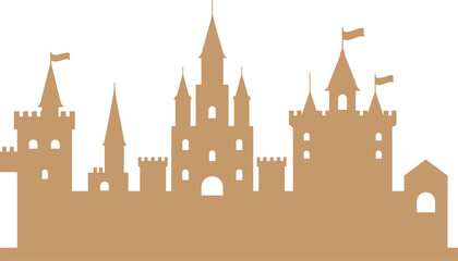 Fototapeta premium set of castle silhouette isolated on white background