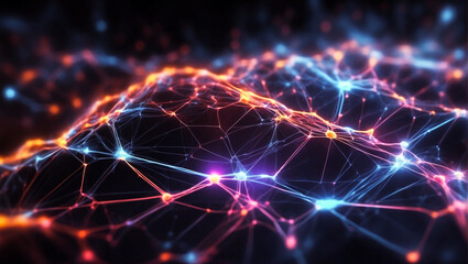 Fototapeta premium Dynamic Neural Network Connections