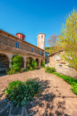 Naklejka premium Traditionally houses in the mountains village of Tsepelovo,, Zagori, Greece, near vikos george