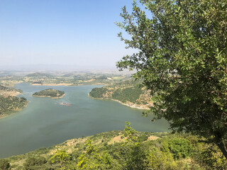 Obraz premium above view of green islands from Pergamon city