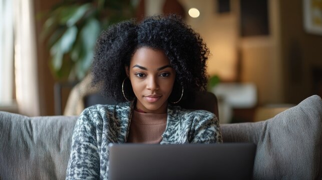 Cropped Image of a Woman Using Laptop