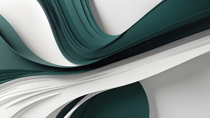  teal white 3d curve abstract background, backdrop