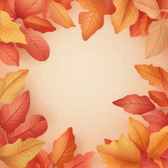 Fototapeta premium As the autumnal equinox approaches, the vibrant leaves signal a natural change, creating space for text and illustration.