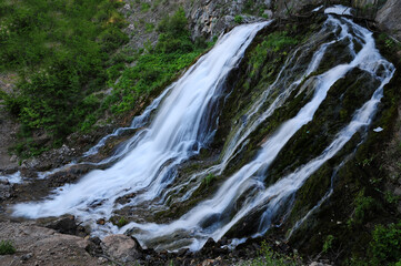 Fototapeta premium Derebag Waterfall is in Kayseri, Turkey. 