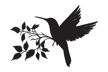 Hummingbird silhouette vector