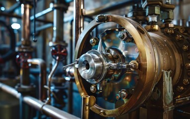 Hydraulic Pressure Mounting Equipment: Detailed and Technical Photography of Industrial Mounting in a Professional Setting