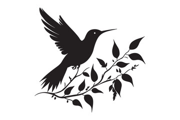 Hummingbird silhouette vector